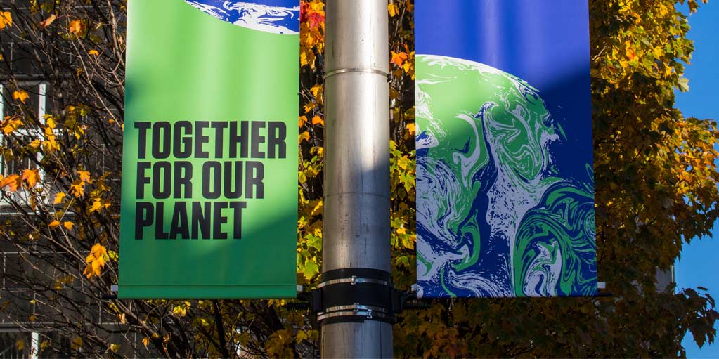 COP26 banners
